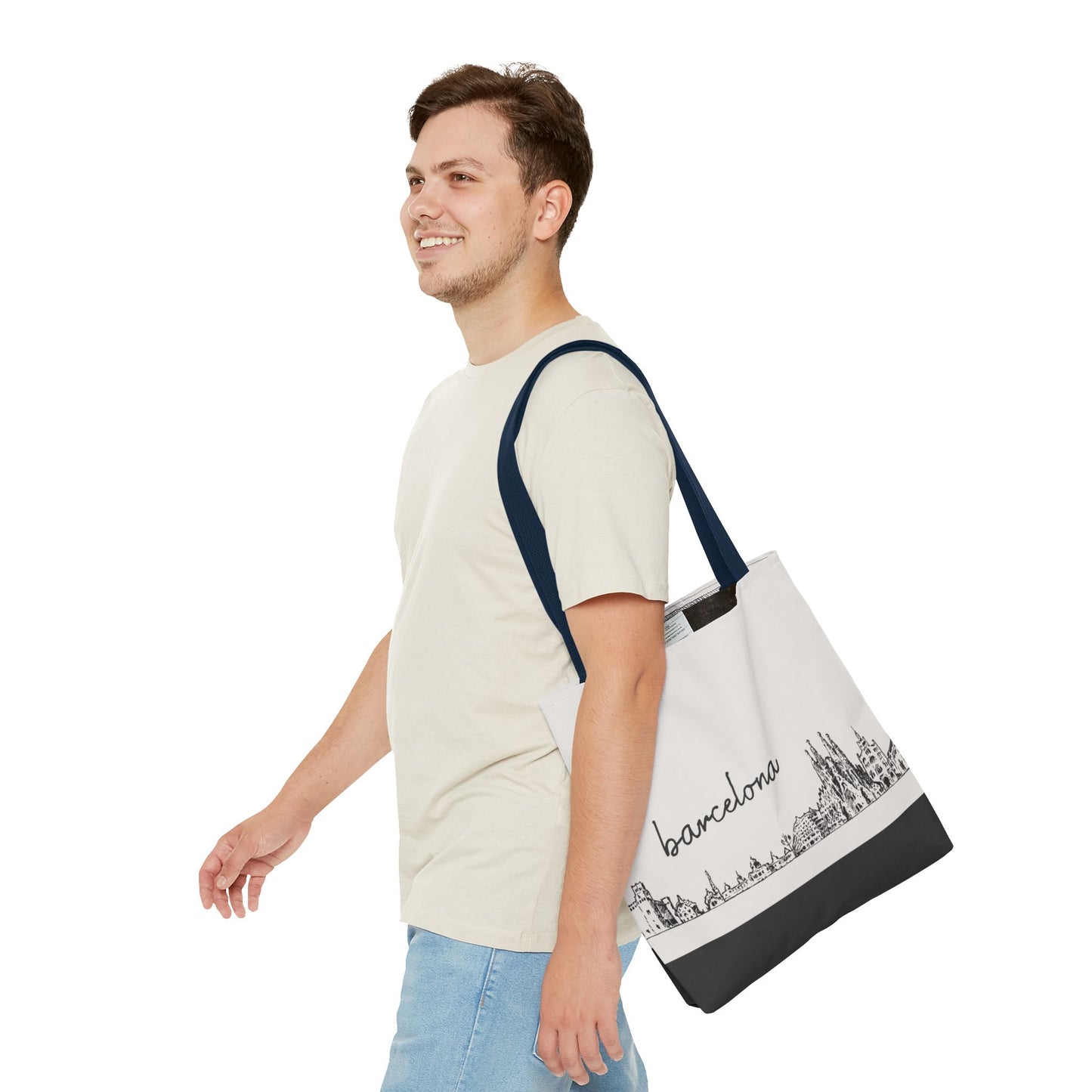 Barcelona Travel Tote Bag – Lightweight Wanderlight Tote, Skyline Design, Durable Everyday Adventure Bag