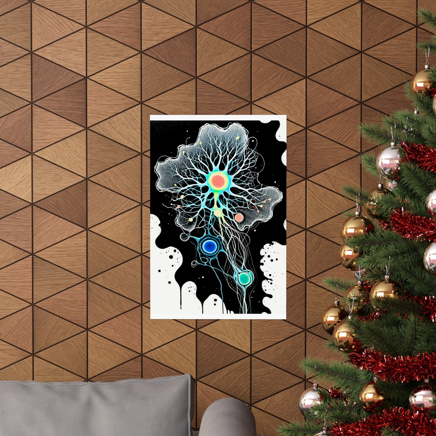 Psychedelic Matte Vertical Posters Bioluminescent Biology