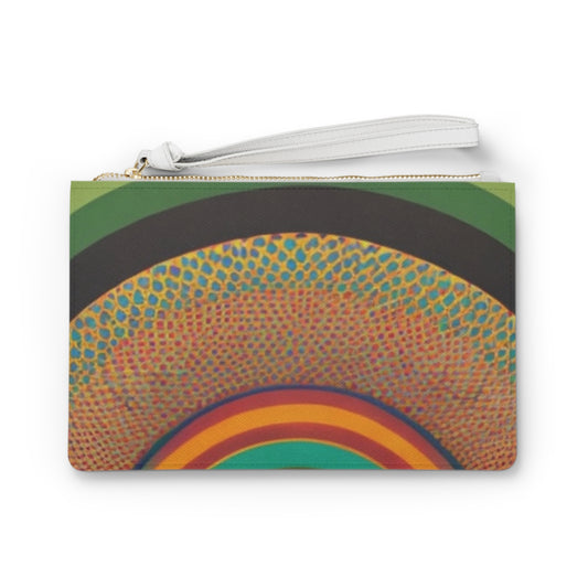 Geometric Art Peacock Clutch Bag