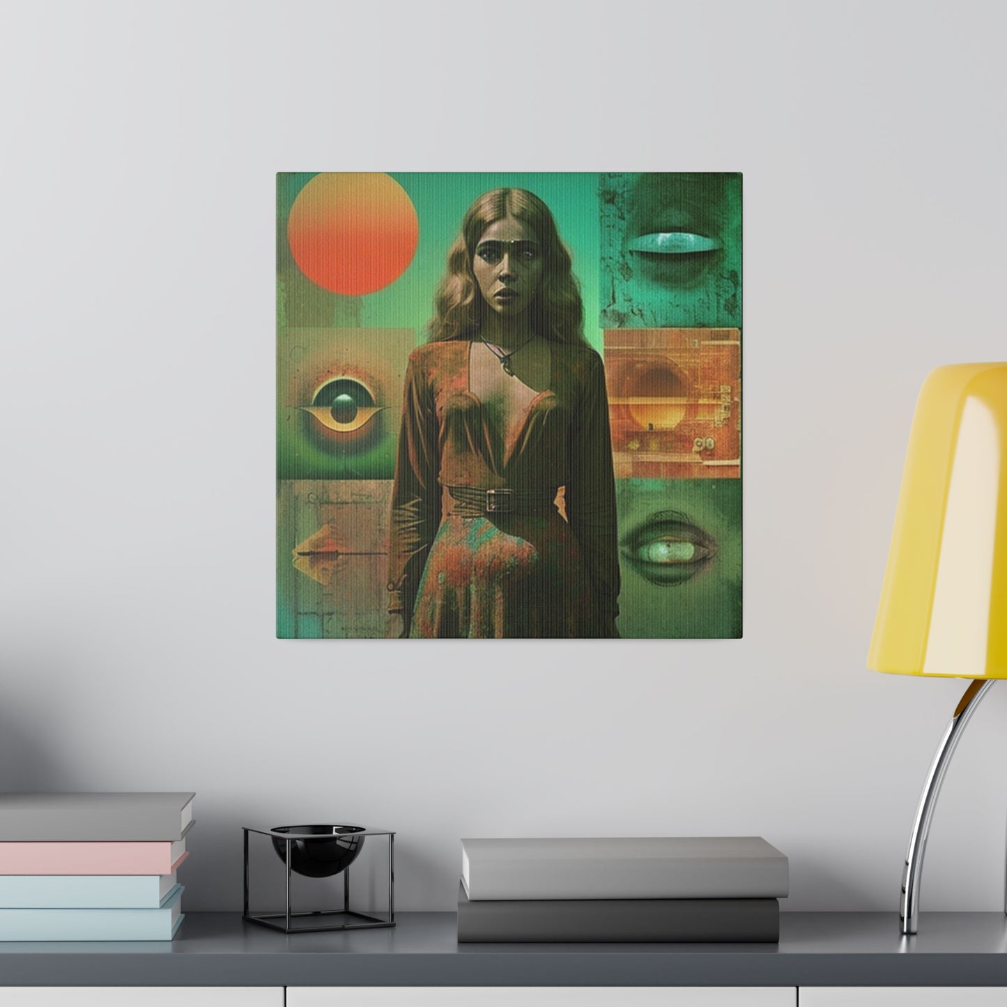 Alienation Retro Science Fiction Art House Film Wall Art on Matte Canvas