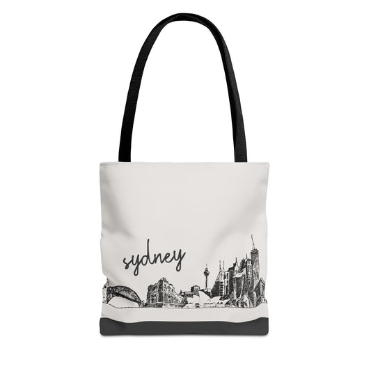 Sydney Travel Tote Bag – Lightweight Wanderlight Tote, Skyline Design, Durable Everyday Adventure Bag