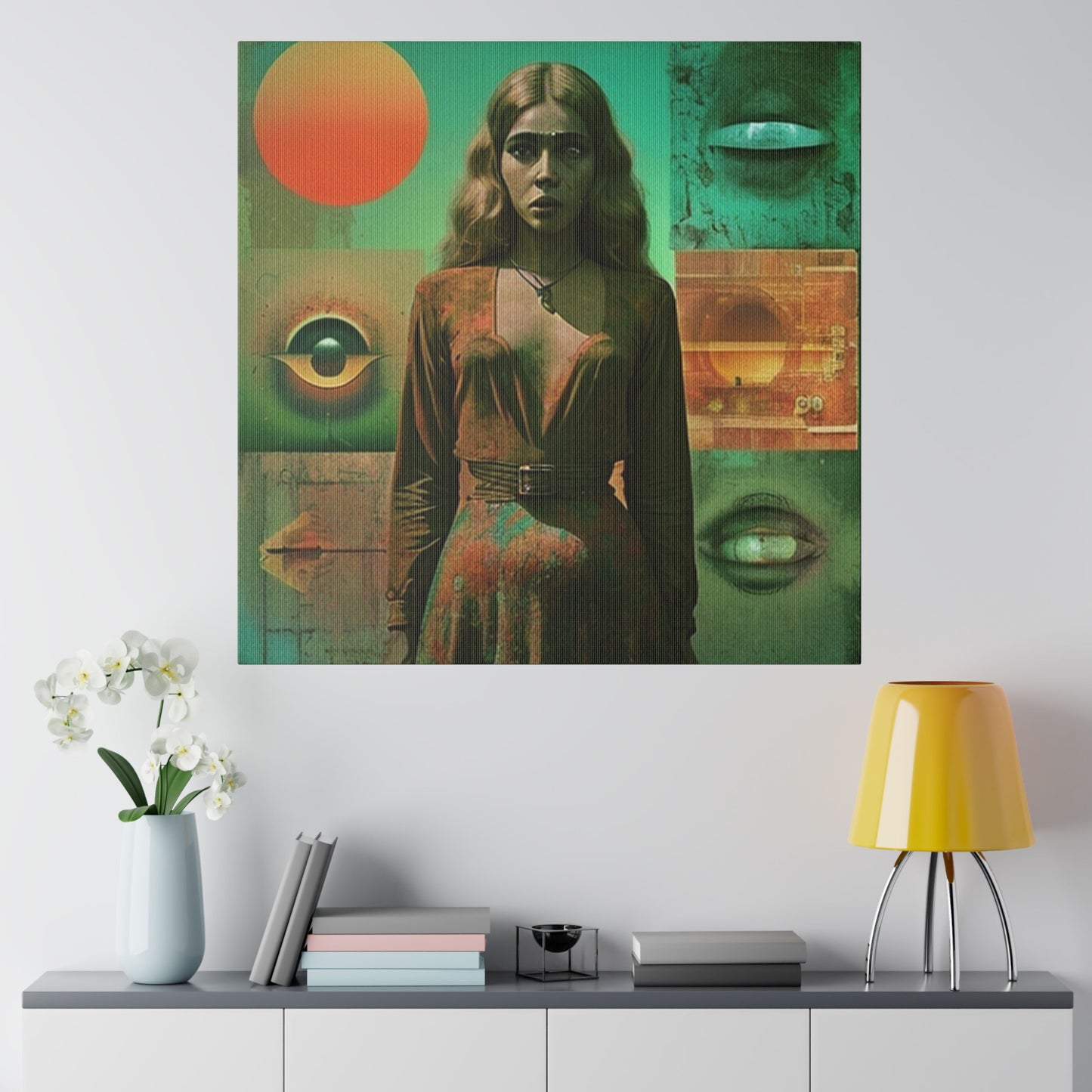 Alienation Retro Science Fiction Art House Film Wall Art on Matte Canvas