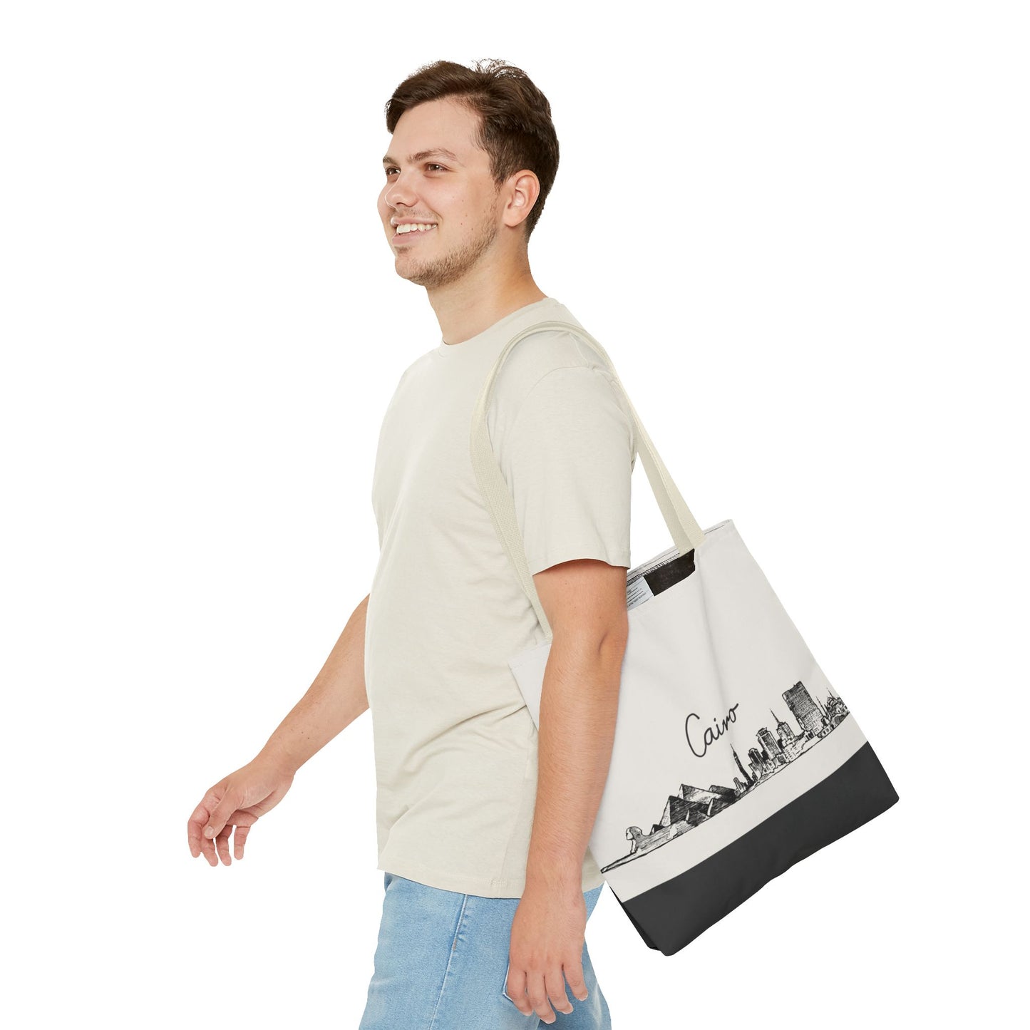 Cairo Travel Tote Bag – Lightweight Wanderlight Tote, Skyline Design, Durable Everyday Adventure Bag
