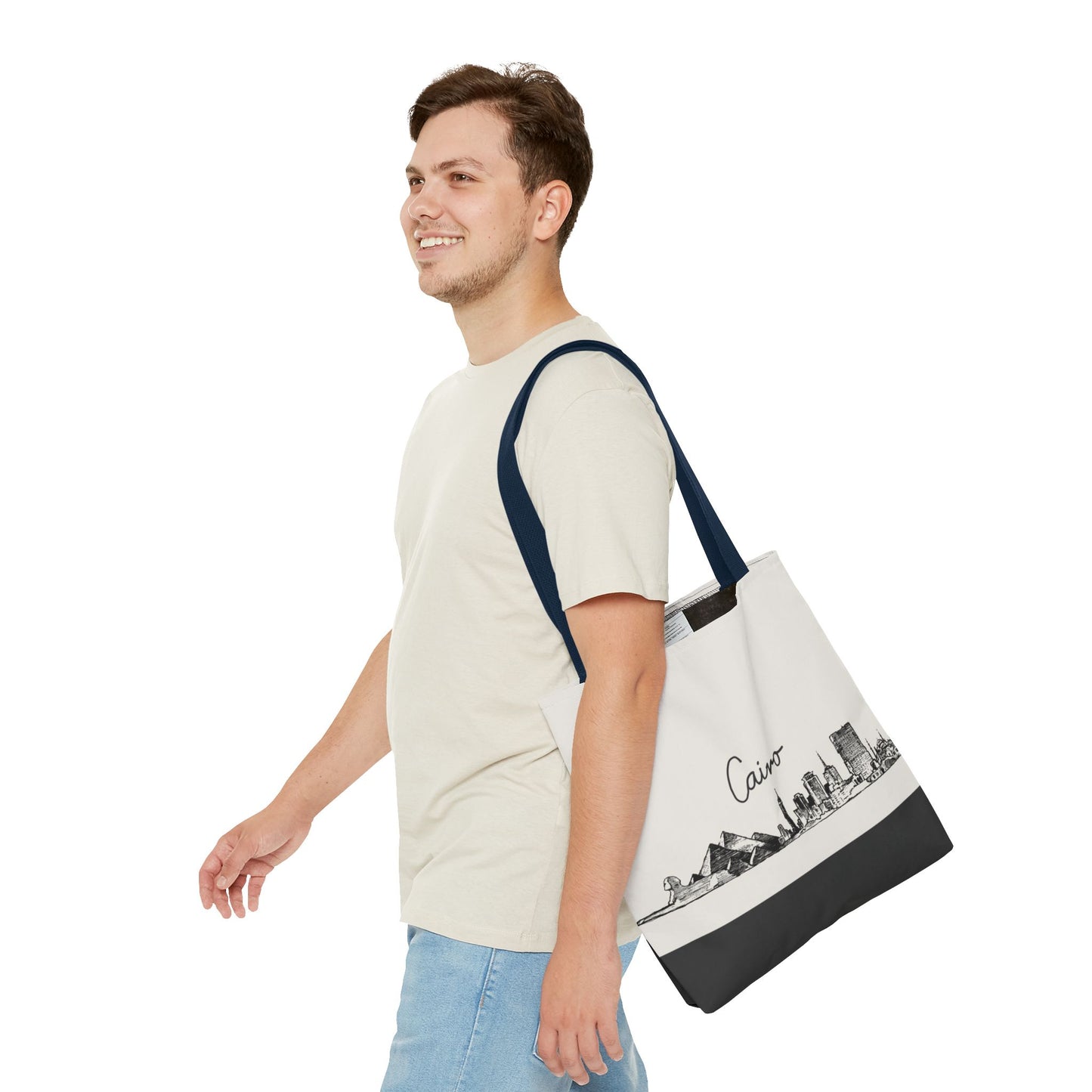 Cairo Travel Tote Bag – Lightweight Wanderlight Tote, Skyline Design, Durable Everyday Adventure Bag