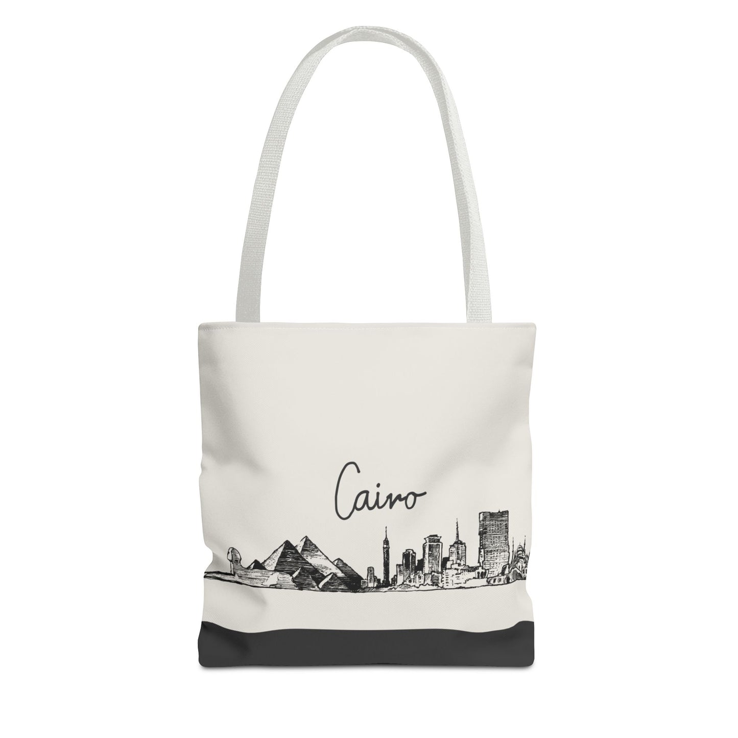 Cairo Travel Tote Bag – Lightweight Wanderlight Tote, Skyline Design, Durable Everyday Adventure Bag