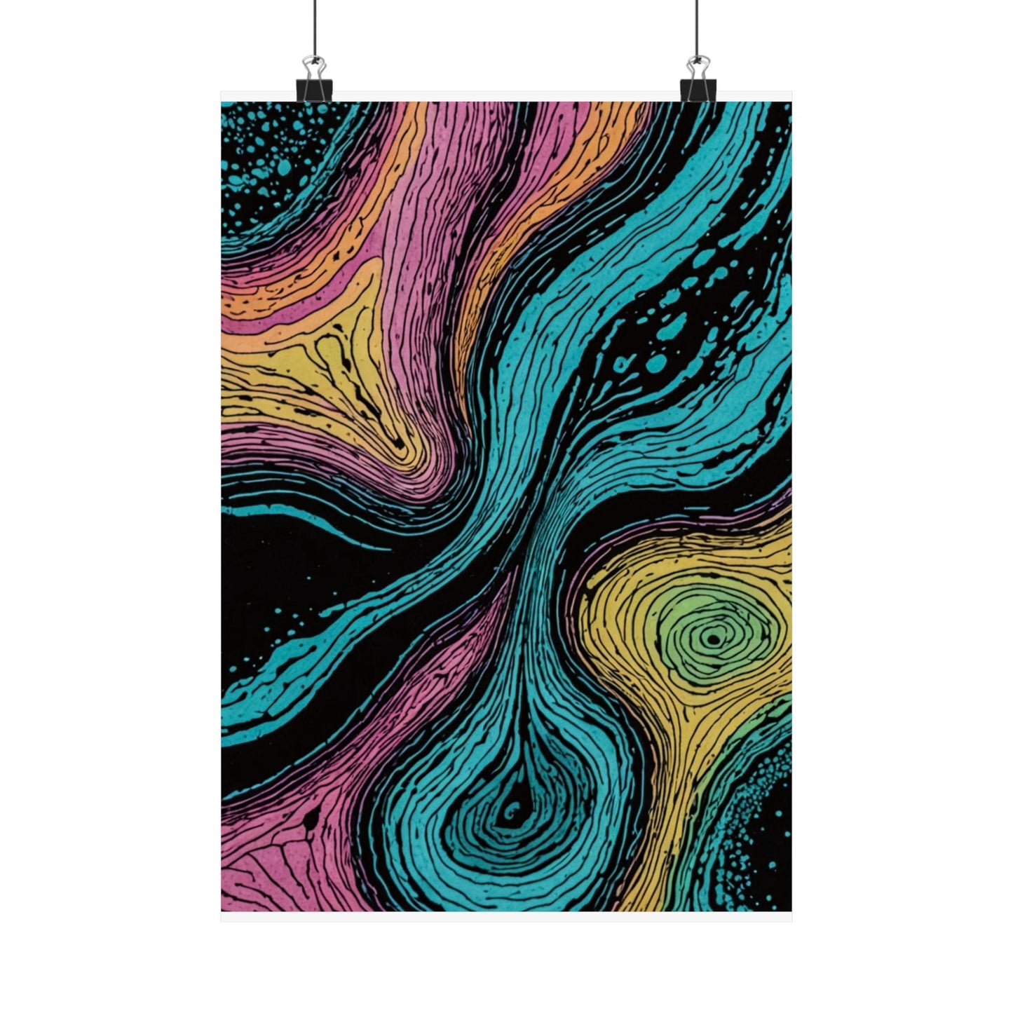 Psychedelic Plasma Matte Vertical Posters