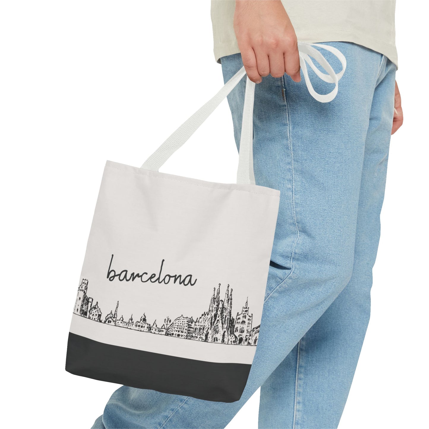 Barcelona Travel Tote Bag – Lightweight Wanderlight Tote, Skyline Design, Durable Everyday Adventure Bag