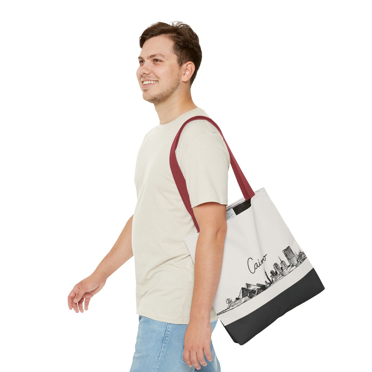 Cairo Travel Tote Bag – Lightweight Wanderlight Tote, Skyline Design, Durable Everyday Adventure Bag