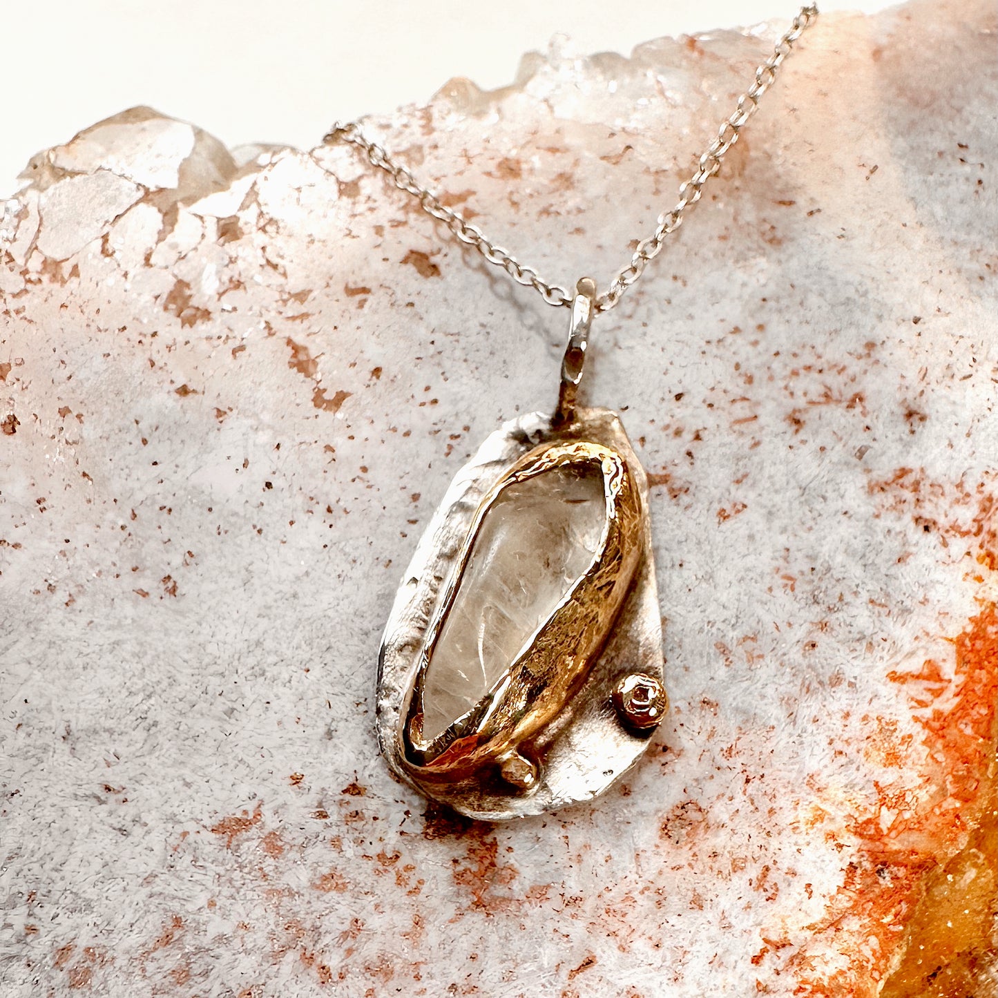 Riverlight Talisman Necklace | One-of-a-Kind Quartz & Sterling Pendant