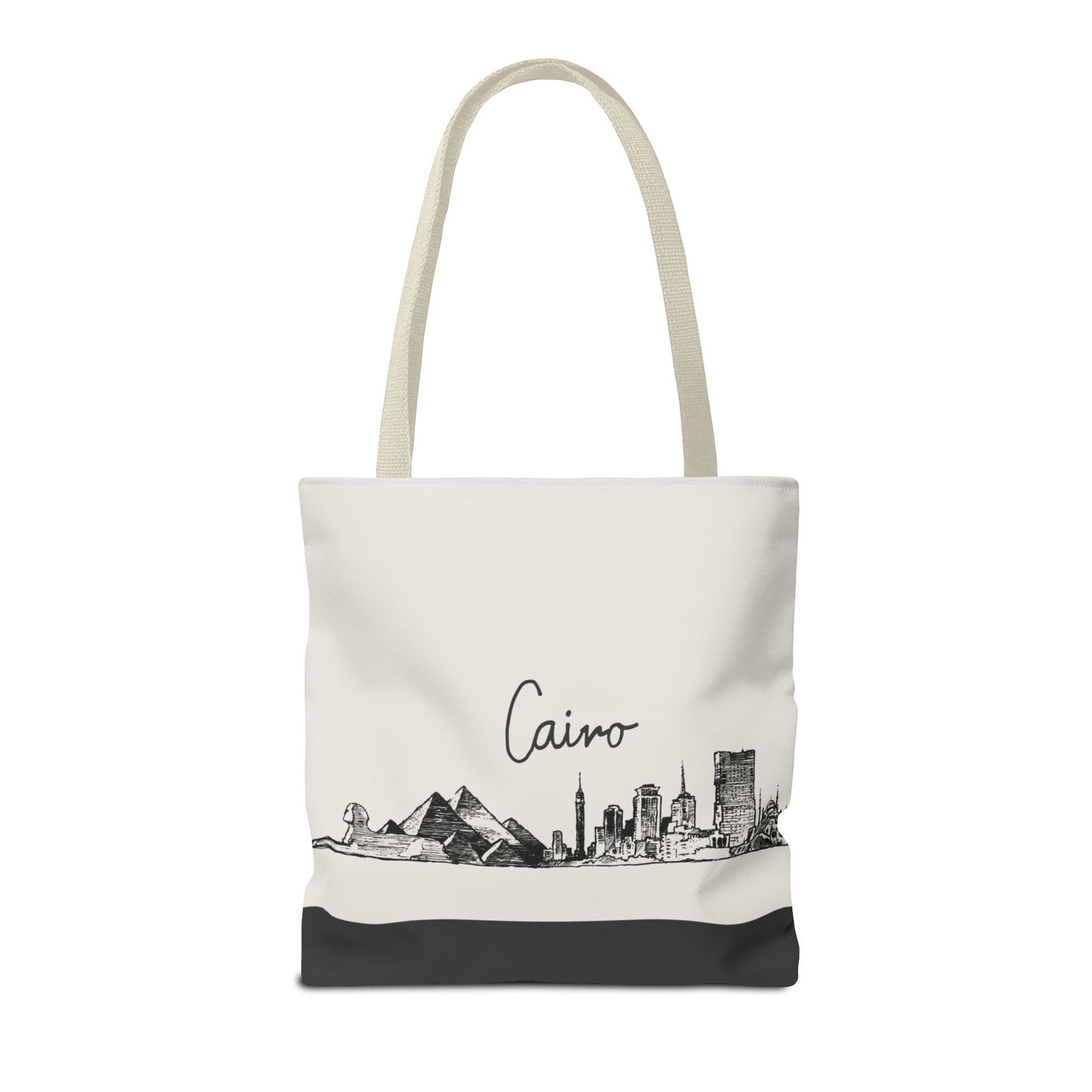 Cairo Travel Tote Bag – Lightweight Wanderlight Tote, Skyline Design, Durable Everyday Adventure Bag