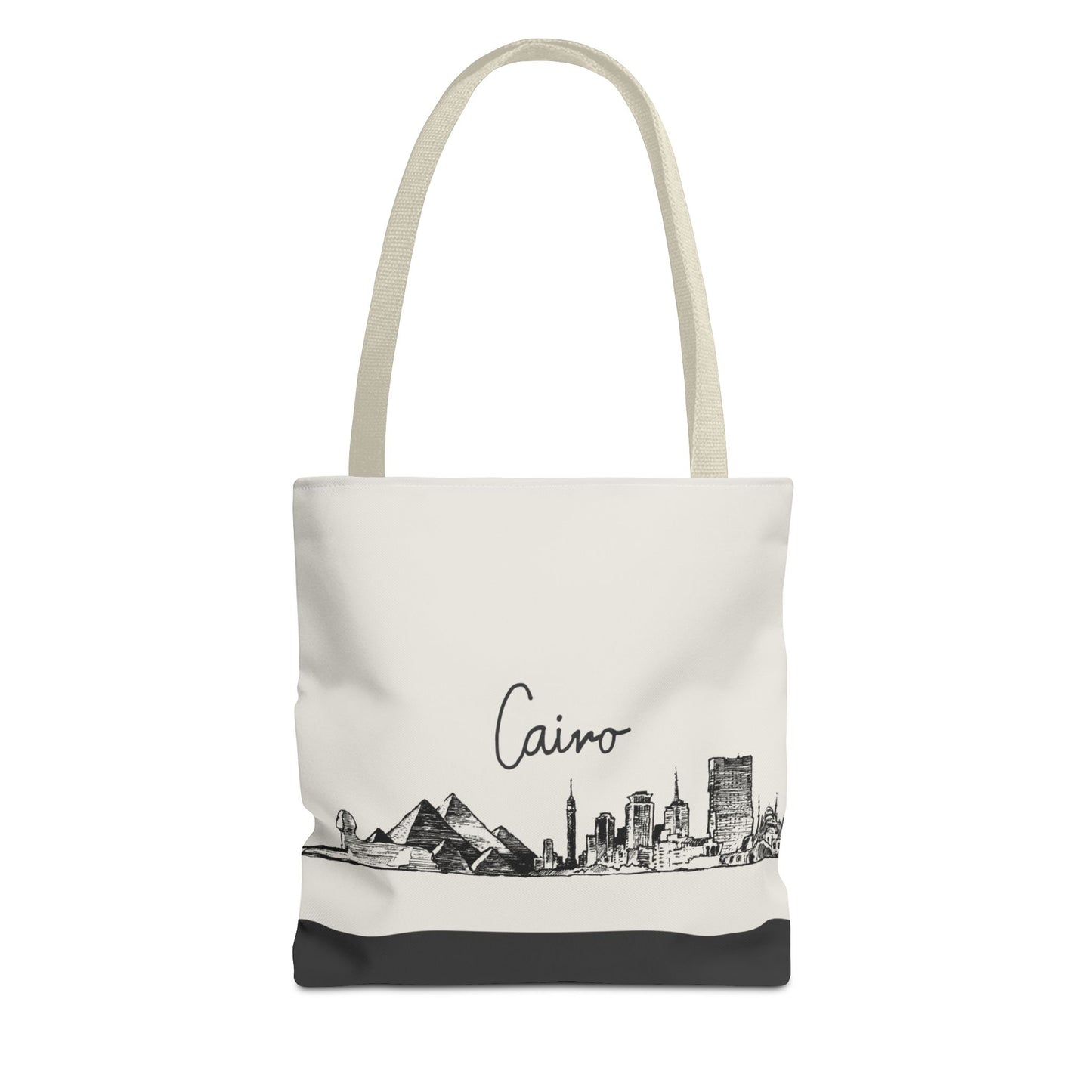 Cairo Travel Tote Bag – Lightweight Wanderlight Tote, Skyline Design, Durable Everyday Adventure Bag