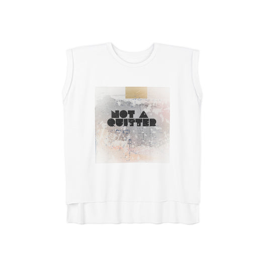 Loose Fit Flowy Not A Quitter Womens Graphic Muscle Tee Shirt