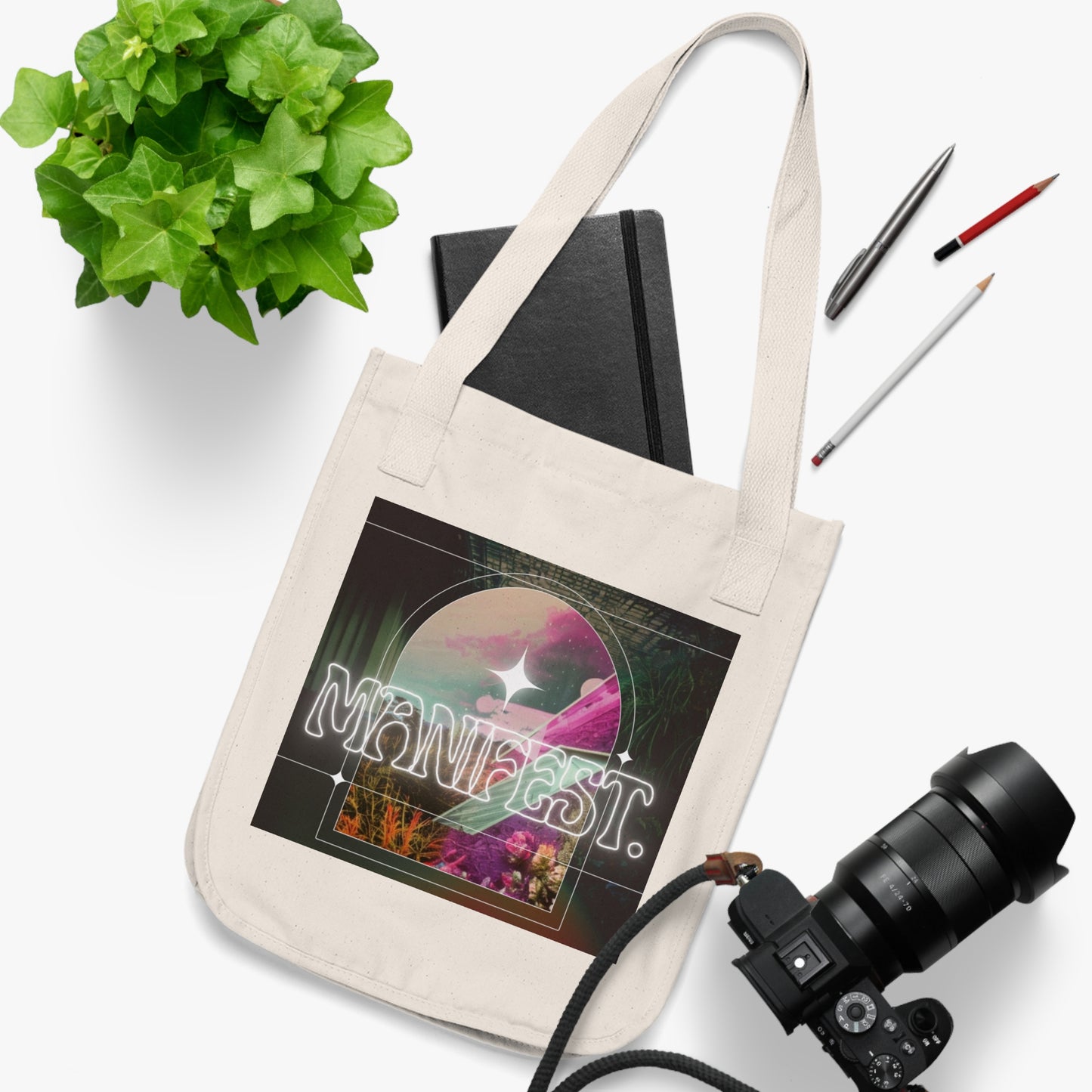 Manifest: Inspirational Organic Canvas Tote Bag