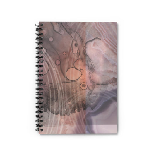 Cave Water Suminagashi Marbling Spiral Notebook - Ruled Line