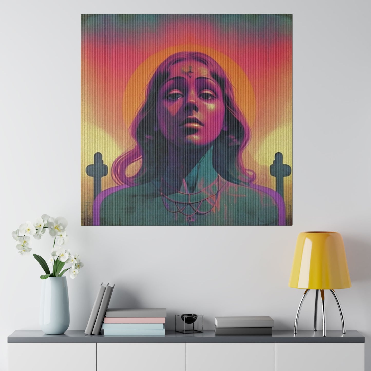 The Martyr Retro Science Fiction Art House Film Wall Art Matte Canvas