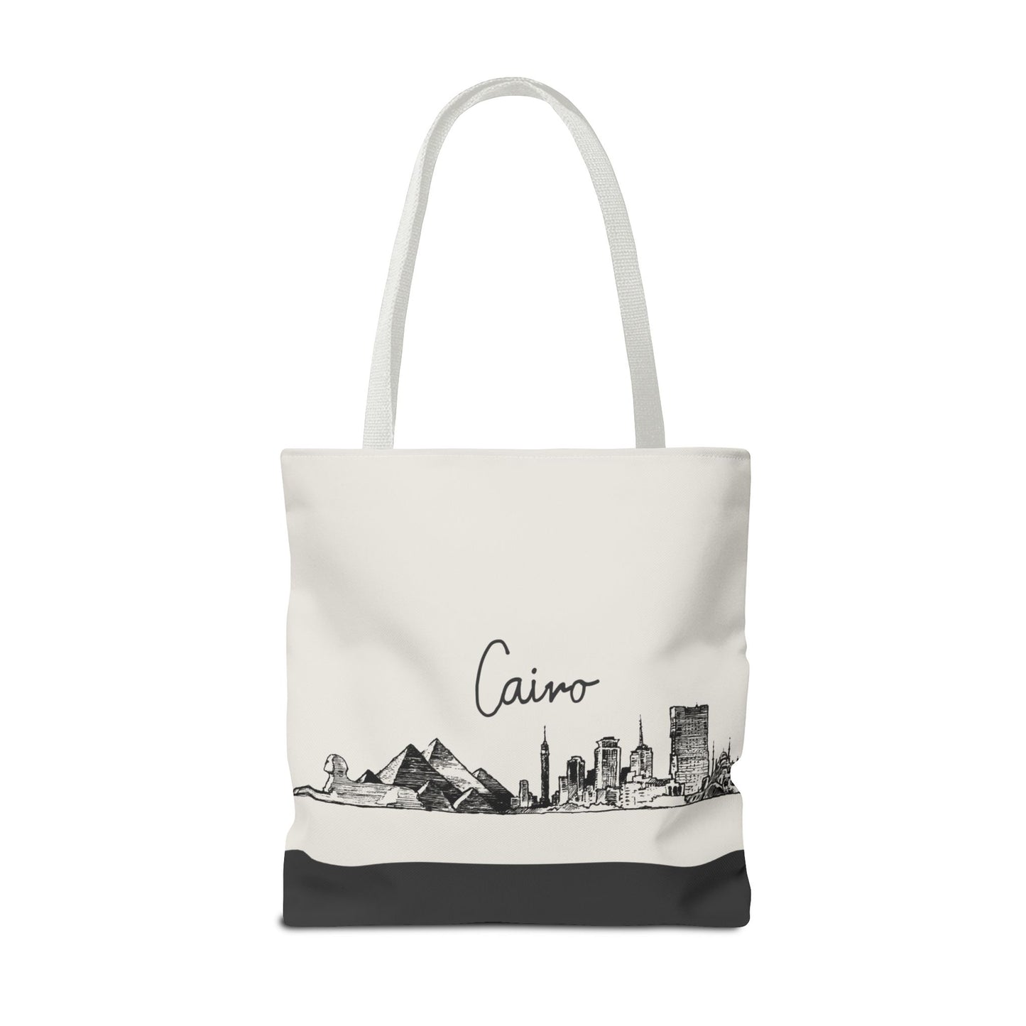 Cairo Travel Tote Bag – Lightweight Wanderlight Tote, Skyline Design, Durable Everyday Adventure Bag