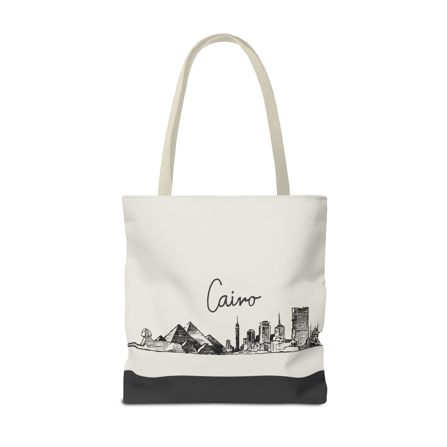Cairo Travel Tote Bag – Lightweight Wanderlight Tote, Skyline Design, Durable Everyday Adventure Bag