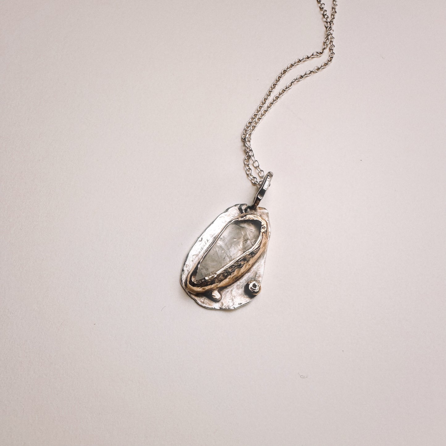 Riverlight Talisman Necklace | One-of-a-Kind Quartz & Sterling Pendant