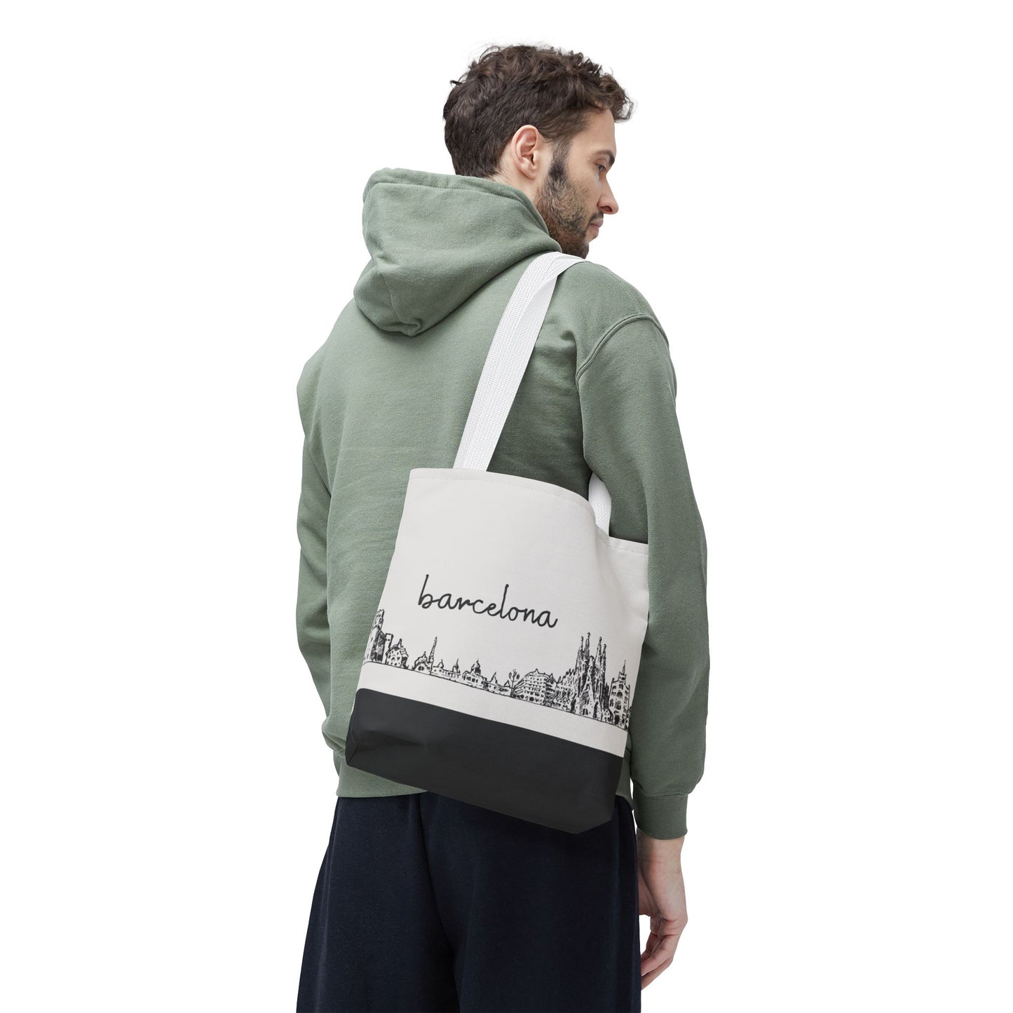 Barcelona Travel Tote Bag – Lightweight Wanderlight Tote, Skyline Design, Durable Everyday Adventure Bag