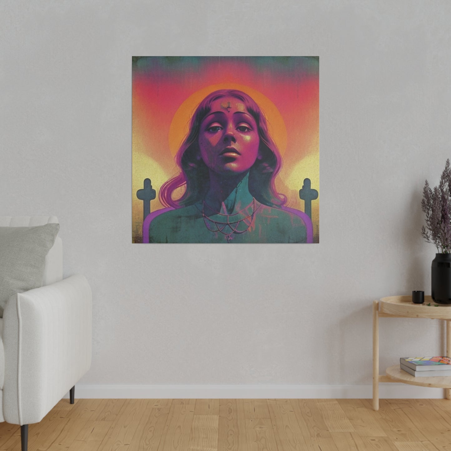 The Martyr Retro Science Fiction Art House Film Wall Art Matte Canvas