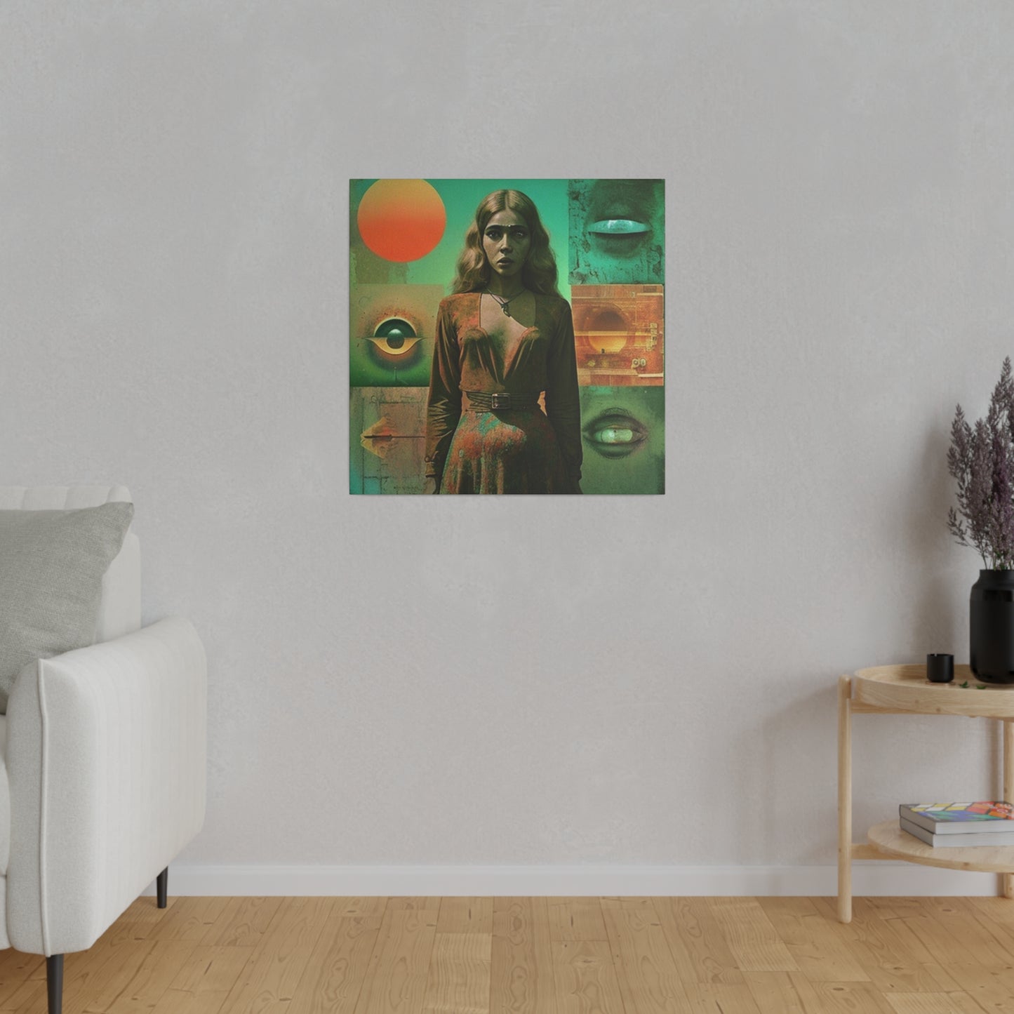 Alienation Retro Science Fiction Art House Film Wall Art on Matte Canvas