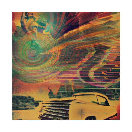 Neo Psychedelic Abstract Modern Wall Art Matte Canvas