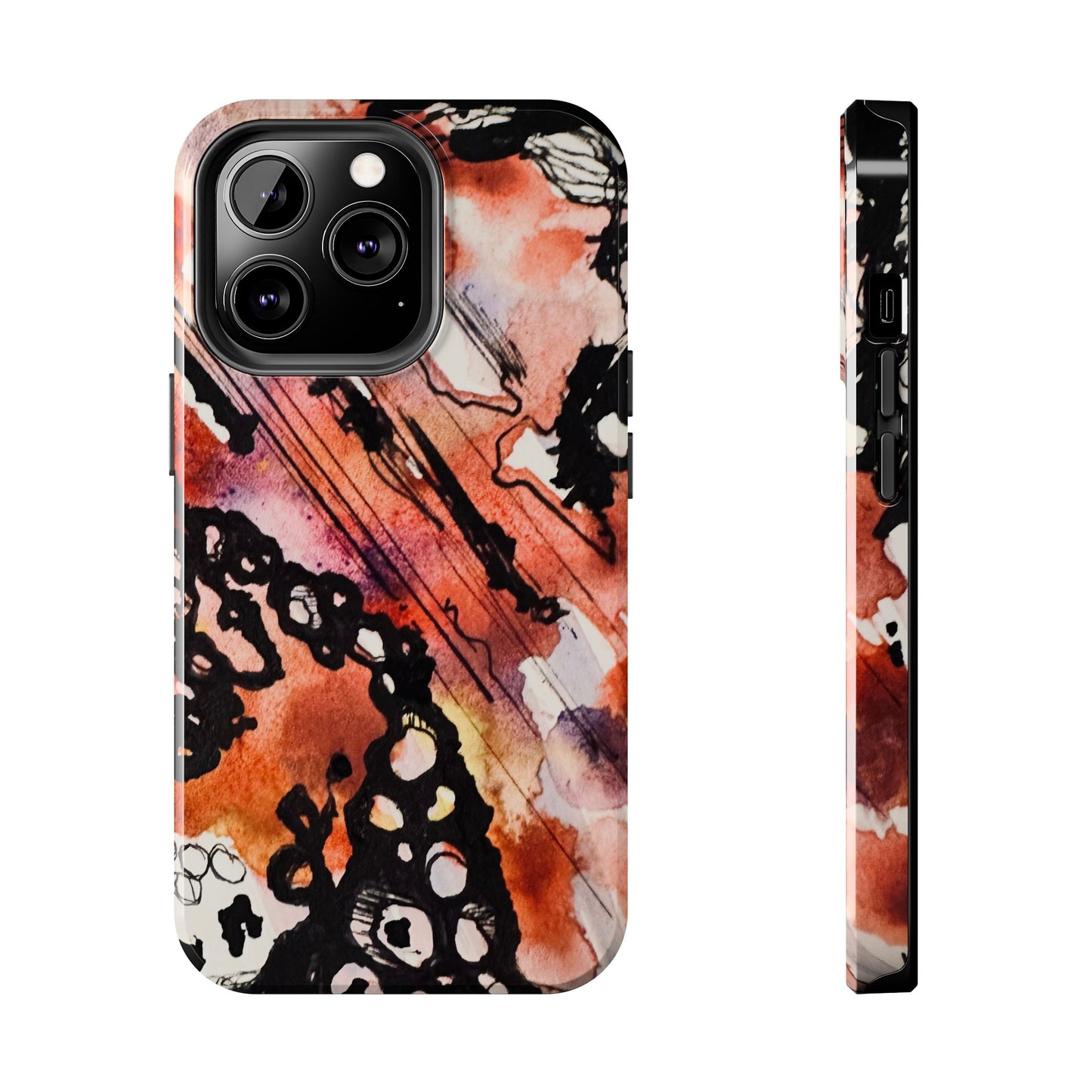 iPhone 15 Pro Max Designer Phone Case Watercolor Thrash Phone Case