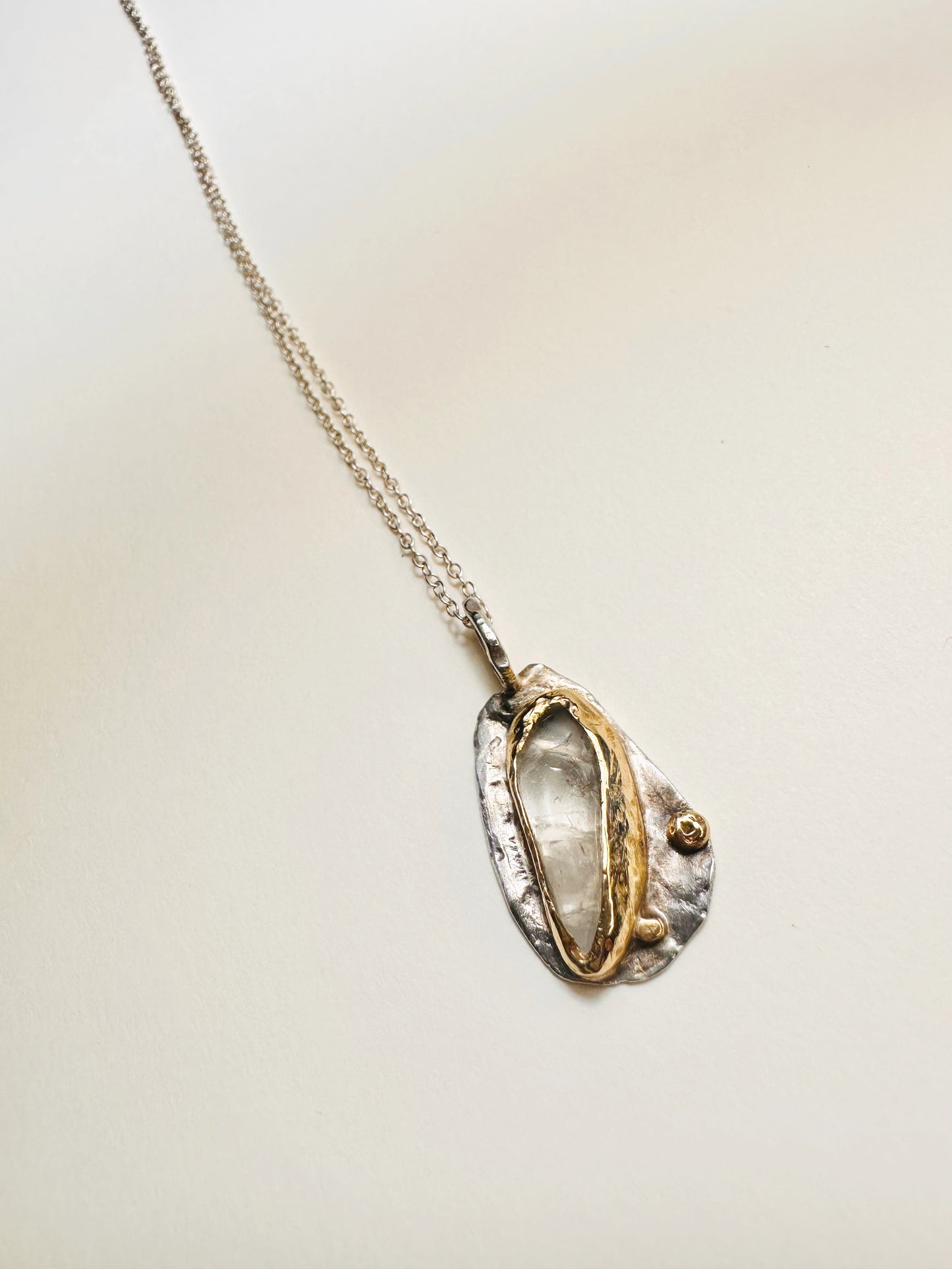 Riverlight Talisman Necklace | One-of-a-Kind Quartz & Sterling Pendant