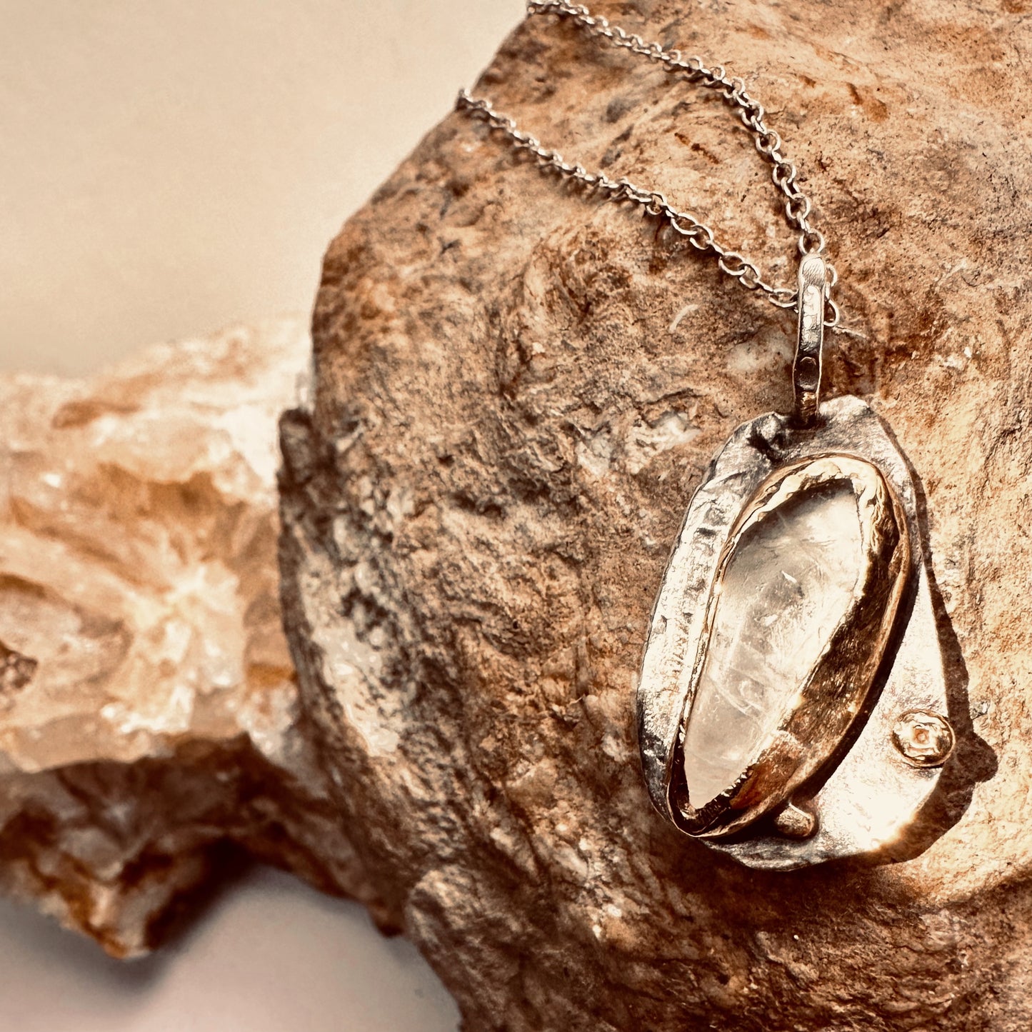 Riverlight Talisman Necklace | One-of-a-Kind Quartz & Sterling Pendant